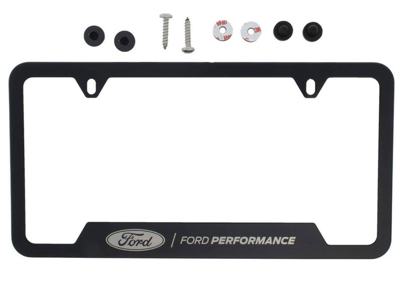 Ford Racing Stainless Steel Ford Performance License Plate Frame - Black M-1828-SS304BK