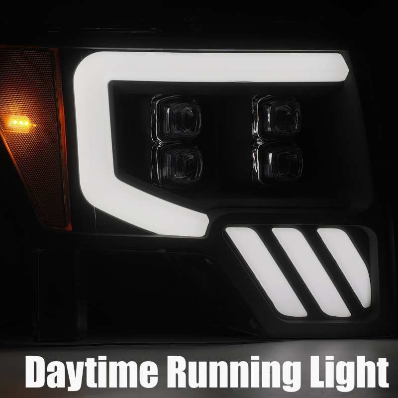 AlphaRex 09-14 Ford F-150 NOVA LED Proj Headlights Plank Style Gloss Black w/Activ Light/Seq Signal 880190 *Discontinued