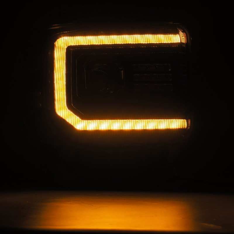 AlphaRex 14-18 GMC Sierra PRO-Series Proj Headlights Plank Alpha Blk w/Activ Light/Seq Signal/DRL 880612 *Discontinued