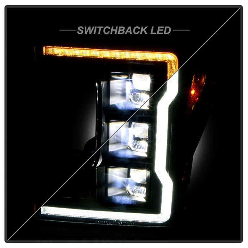 SPYDER Apex 20-22 Ford F250/F350 (Halogen) High-Power LED Headlights - Black PRO-YD-FS20HALAP-SEQ-BK 5088635