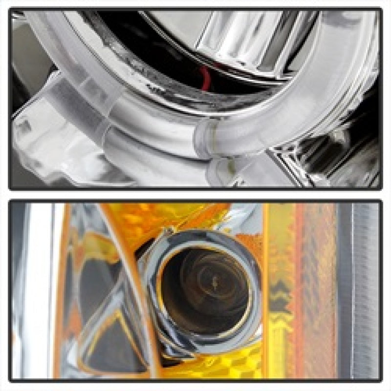 Spyder Chevy Silverado 1500 03-06 Projector Headlights LED Halo LED Ambr Reflctr Ch PRO-YD-CS03-AM-C 5009463