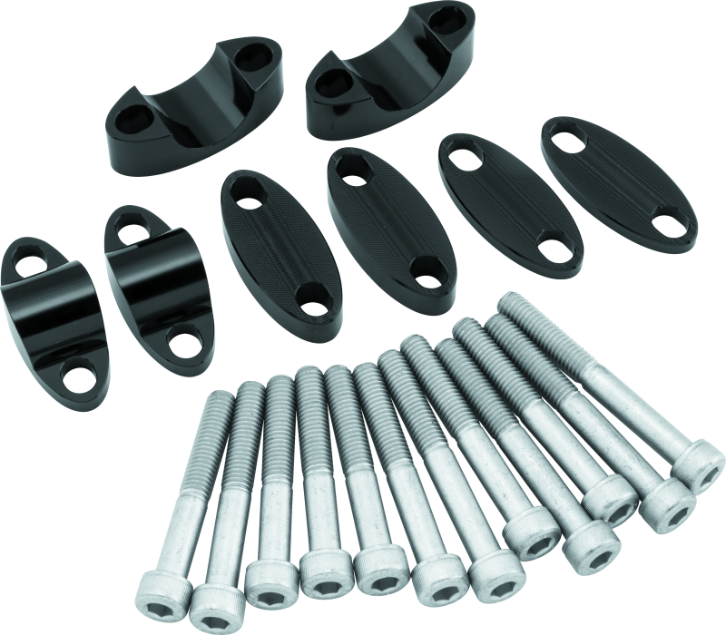 BikeMaster Aluminum Handlebar Risers 1-1/8in - Black 151989