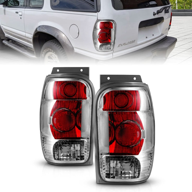 Anzo FORD EXPLORER 98-01 / MOUNTAINEER 98-01 TAIL LIGHTS CHROME