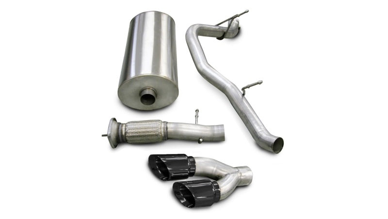 Corsa 07-10 Cadillac Escalade 6.2L V8 Black Sport Cat-Back Exhaust 14202BLK