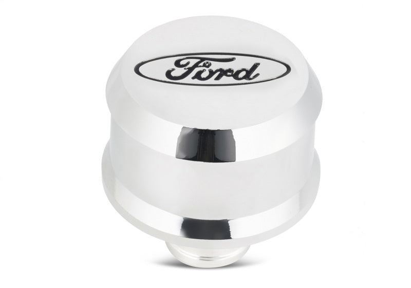 Ford Valve Cover Breather w/ Slant Edge Alm Chrome FRD302-439