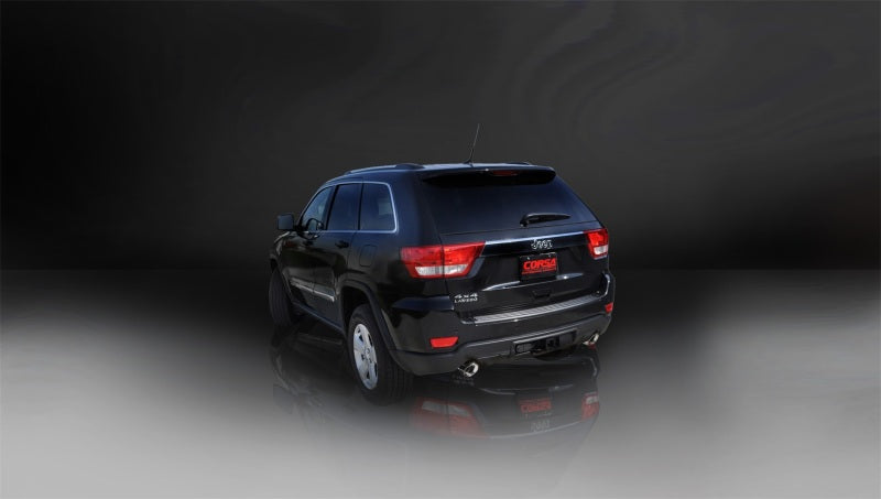 Corsa Performance 15-16 Jeep Grand Cherokee Polished 2.5in Dual Rear Exit Cat-Back Exhau