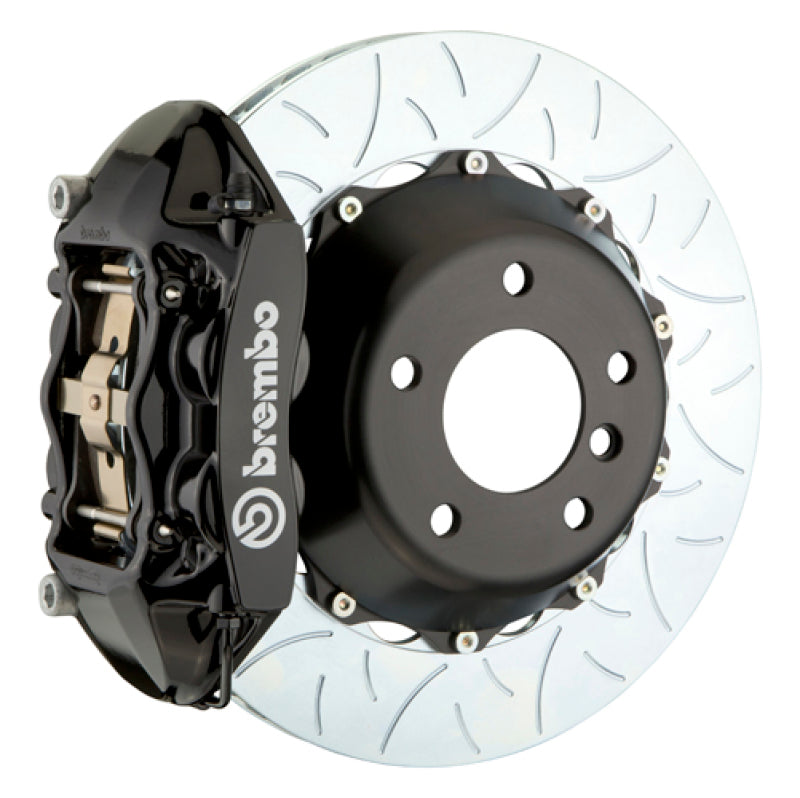 Brembo 05-1ster S/Spyder (Excl PCCB) Rr GTS BBK 4Pis Cast 345x28 2pc Rtr Slot Type3-Black HA 2P3.8027AS