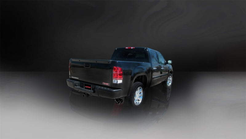 Corsa 10-10 GMC Sierra Denali 6.2L V8 3in Cat-Back Single Side w Twin 4in Black Pro-Series Tips 14518BLK