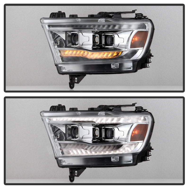 Spyder Dodge Ram 19-20 Halogen Model Projector Headlights Chrome PRO-YD-DR19HALSI-SEQ-C 5087409