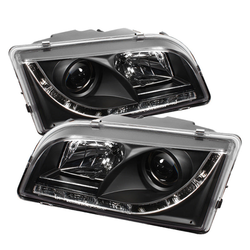 Spyder Volvo S40 97-03 Projector Headlights DRL Black High H1 Low H1 PRO-YD-VOS4097-DRL-BK 5030351