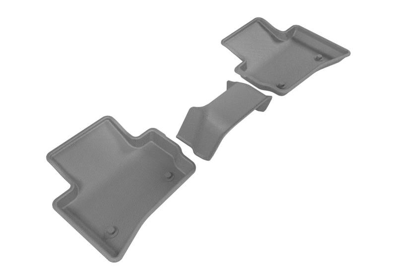 3D MAXpider 2017-2020 Jaguar/Land Rover F-Pace/Range Rover Velar Kagu 2nd Row Floormats - Gray L1JG01221501