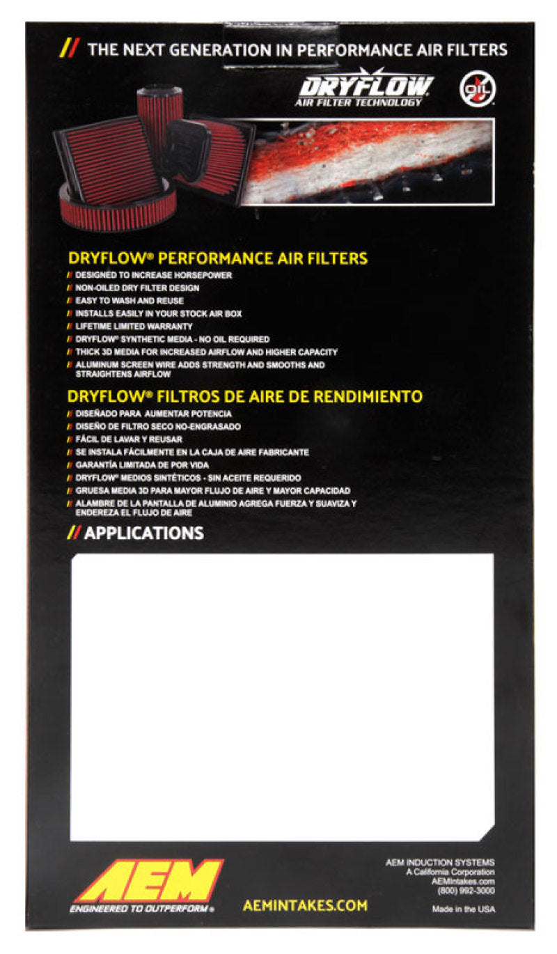 AEM Induction AEM 12-20 Toyota 86/GT86 2.0L DryFlow Air Filter 28-20300