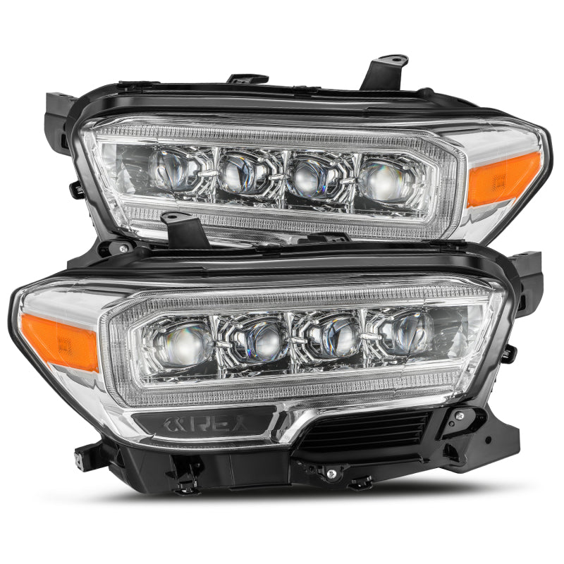 AlphaRex 16-20 Toyota Tacoma NOVA LED Projector Headlights Plank Style Chrome w/Activation Light 880706 *Discontinued