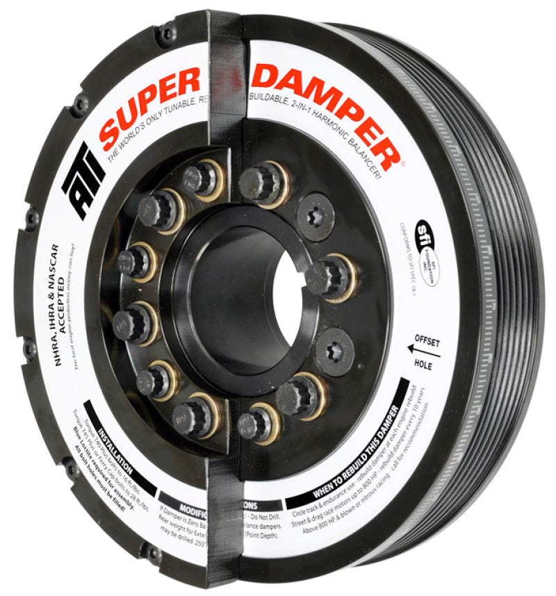 ATI Damper - 7.425in - Steel - 6 Grv - Duramax - 11+ - LML & LGH - Ext Bal - Diesel - 3 Ring ATI917376