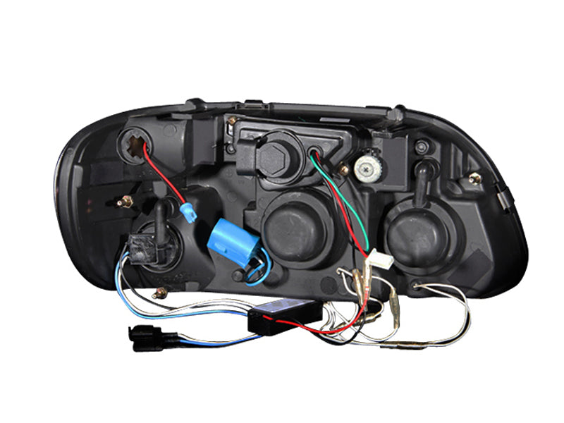 Anzo 1995-2001 Ford Explorer Projector Headlights w/ Halo Black 1 pc