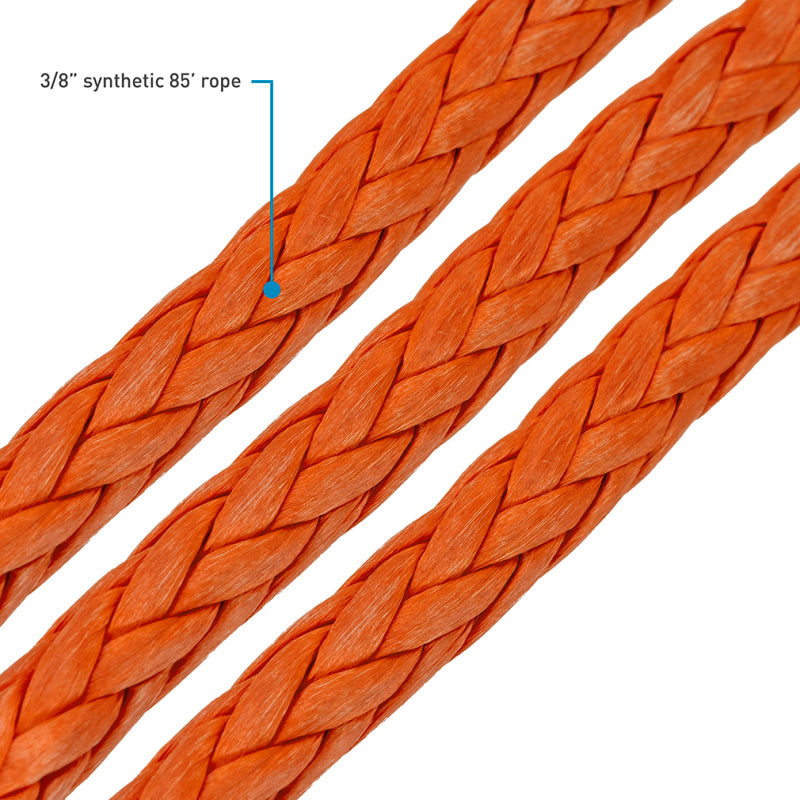 Borne Off-Road 12K Winch - Orange Synthetic Rope BNWN-12-SOR