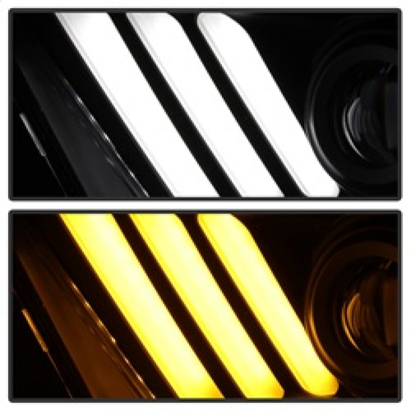 Spyder 10-13 Ford Mustang - Halogen - Projector Headlights - LED Signals -Black (PRO-YD-FM2010V2-BK) 5085429
