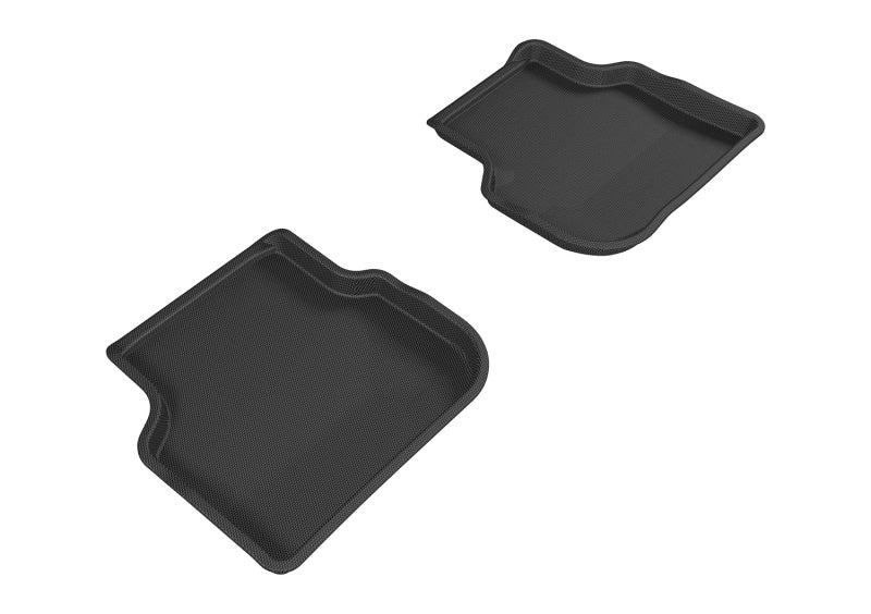 3D MAXpider 2011-2018 Volkswagen Jetta Sedan Kagu 2nd Row Floormats - Black L1VW05521509