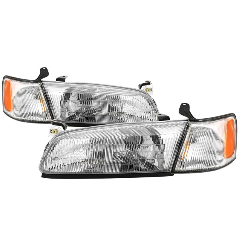 SPYDER xTune 97-99 Toyota Camry 4pc OEM Style Headlights w/Corner Lights - Chrome (HD-JH-TCAM97-SET-C) 9042843
