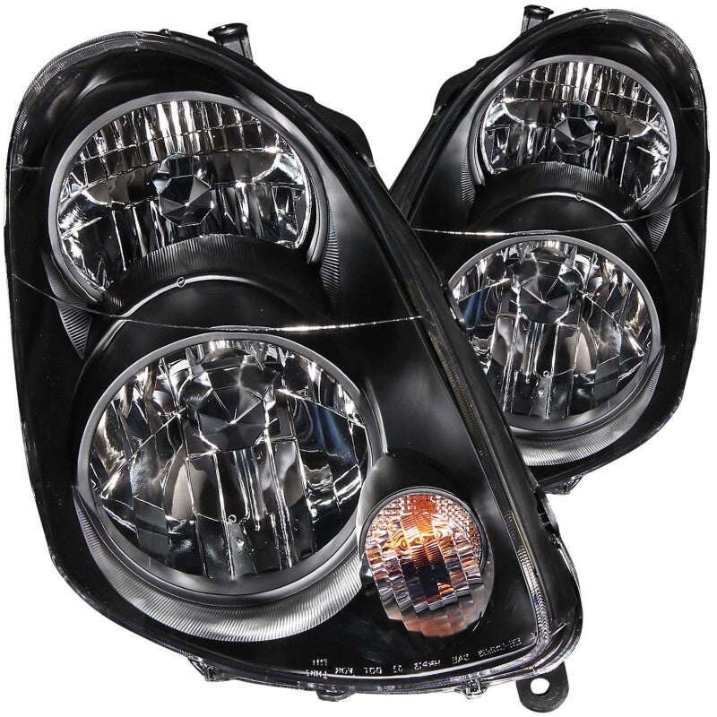 Anzo 2003-2004 Infiniti G35 Crystal Headlights Black