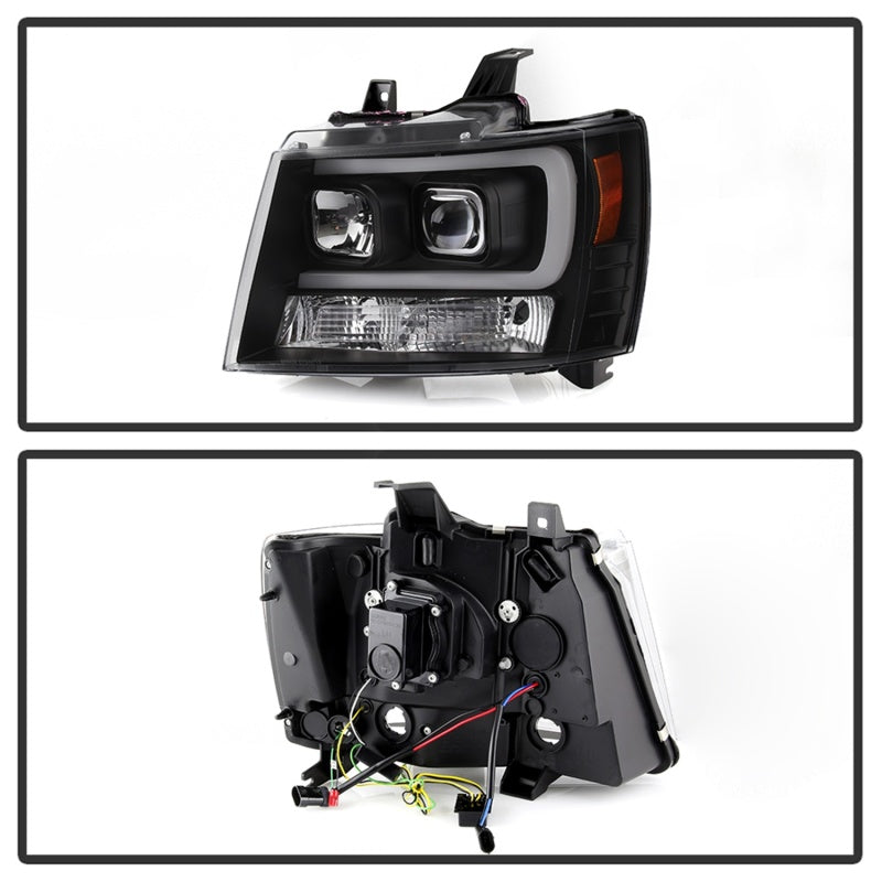Spyder 07-14 Chevy Suburban/Tahoe V2 Projector Headlights LED Turn Sig Black PRO-YD-CSUB07V3-SB-BK 5086242