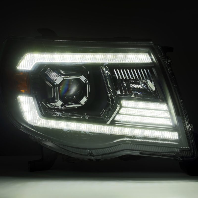 AlphaRex 05-11 Toyota Tacoma PRO-Series Projector Headlights Plank Style Design Chrome w/DRL 880737 *Discontinued