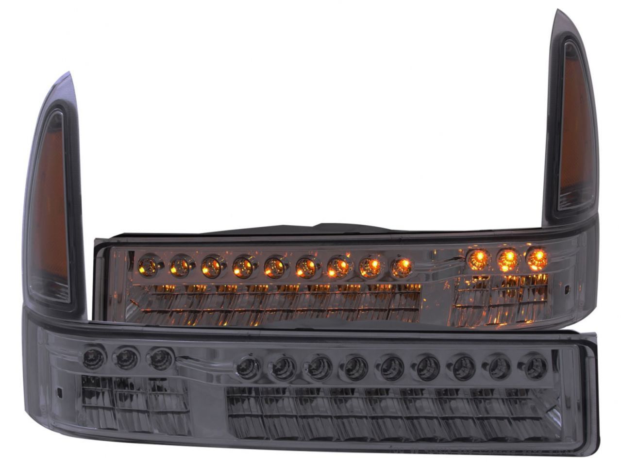 Anzo 2000-2004 Ford Excursion LED Parking Lights Smoke w/ Amber Reflector