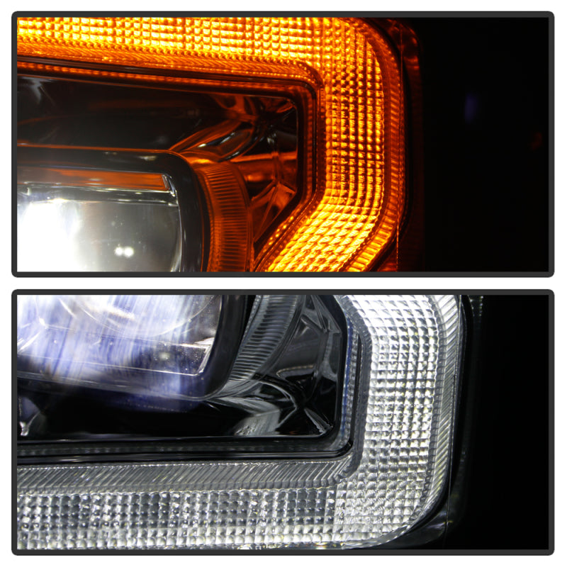 Spyder Ford F-250/F-350/F450 17-18 Full LED Headlights Black PRO-YD-FS17HALAP-SEQ-C 5087447