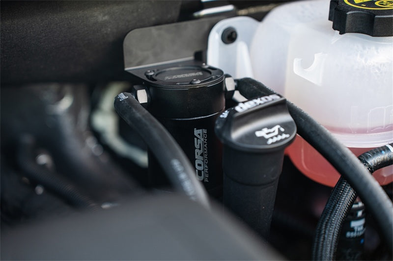CORSA Performance Corsa 19-22 Silverado/Sierra & 21-22 Tahoe/Suburban/Yukon/Denali Aluminum Oil Catch Can w/ Bracket CC0011