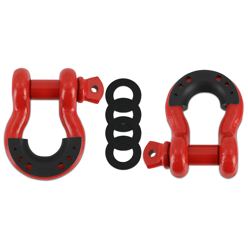 Borne Off-Road Borne D-Ring Shackle Set Red BNDR-RD