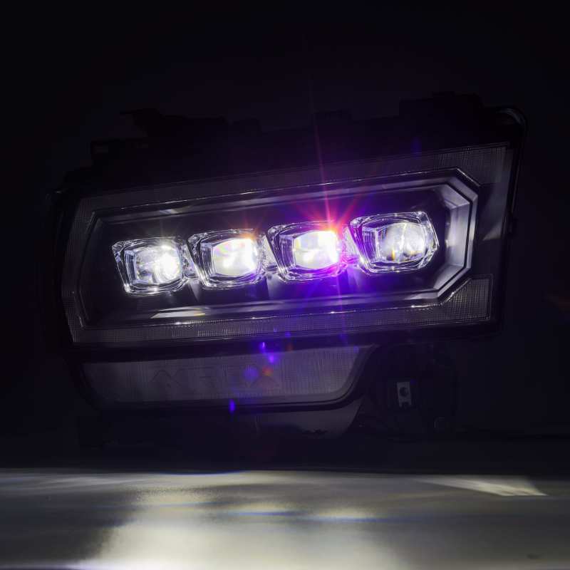 AlphaRex 19-21 Ram 2500 NOVA LED Proj Headlights Plank Style Black w/Activ Light/Seq Signal/DRL 880553 *Discontinued
