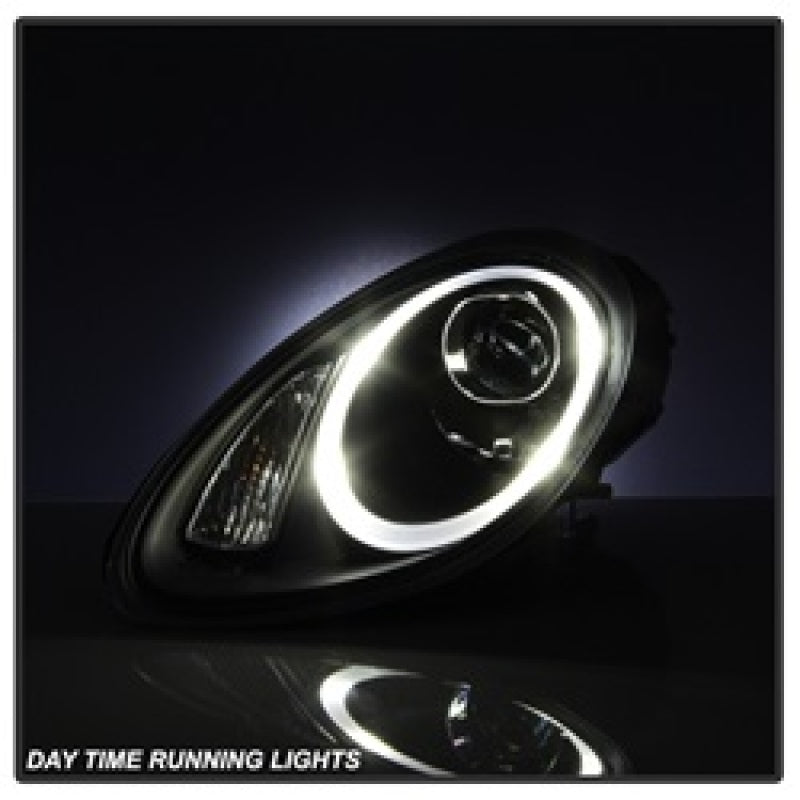 Spyder Porsche Cayman 05-08 Headlights - Halogen Model Only - Black PRO-YD-P98705-HID-DRL-BK 5083210