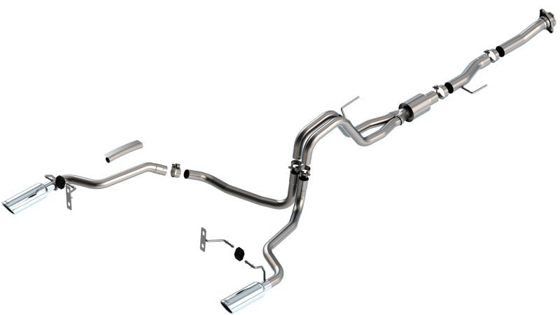 Borla F-150 2021 5.0L 2dr RC SB (122.8 WB) XL/XLT 3/2.25 SRE Cat-Back ATAK Chrome Tips 140869