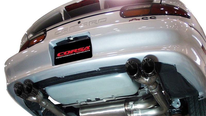 Corsa 98-02 Chevrolet Camaro Convertible Z28 5.7L V8 LS1 Black Tip Sport Cat-Back Exhaust 14143BLK