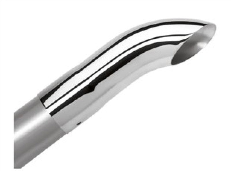 Borla Universal Polished Tip Single Round Turndown/Turnout (inlet 2 1/4in. Outlet 2 1/4in) *NO Retur 20109