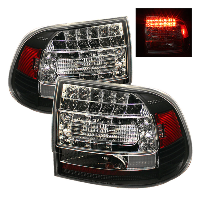 Spyder Porsche Cayenne 03-07 LED Tail Lights Black ALT-YD-PCAY03-LED-BK 5007063