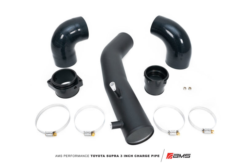 AMS Performance 2020+ Toyota Supra A90 Aluminum 3in Charge Pipe Kit AMS.38.09.0001-1