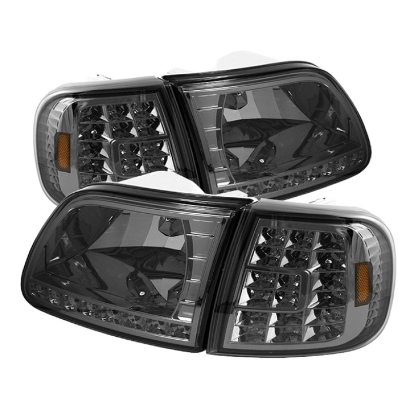 SPYDER Xtune Ford F150 97-03 Crystal Headlights w/ Clear LED Corners Smoke HD-ON-FF15097-LED-SET-SM 5014801