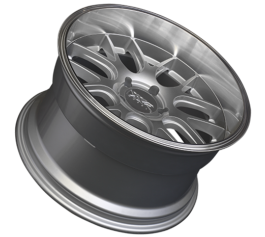 XXR 530D Wheel Silver / Machined Lip 19x10.5 +20 5x4.5