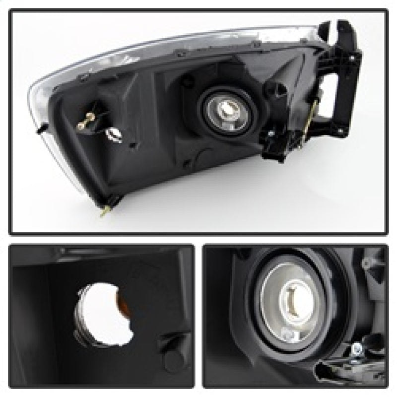 SPYDER Xtune Dodge Ram 1500 06-08 / Ram 2500/3500 06-09 Amber Crystal Headlights Chrome HD-JH-DR06-AM-C 9022913