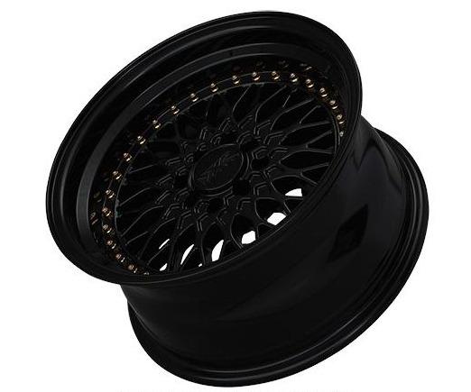 XXR 536 Wheel Black / Gold Rivets 16x8 0 4x100,4x114.3