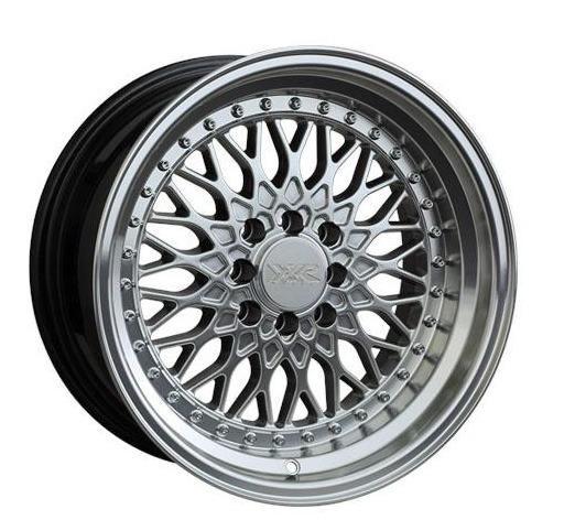 XXR 536 Wheel Hyper Silver / Machined Lip 16x8 +20 4x100,4x114.3