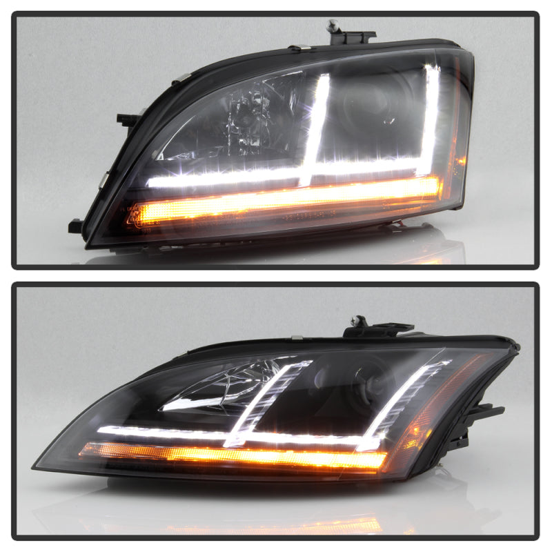 Spyder 08-15 Audi TT (HID Model Only) Projector Headlights - Sequential Signal - Black 5086891