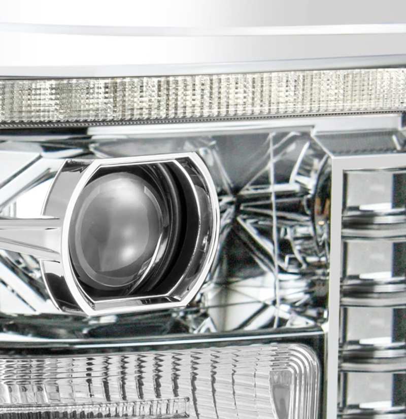 AlphaRex 11-16 Ford F-250 SD PRO-Series Projector Headlights Plank Style Design Chrome w/Seq Signal 880141 *Discontinued