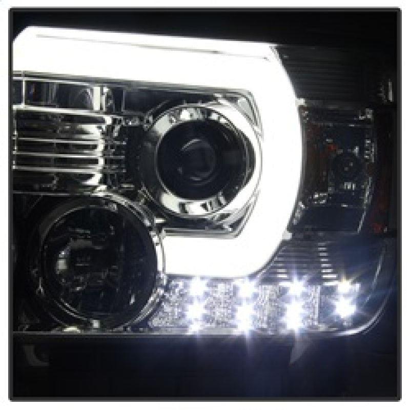 Spyder GMC Sierra 14-16 Projector Headlights Light Bar DRL Chrome PRO-YD-GS14-LBDRL-C 5080622