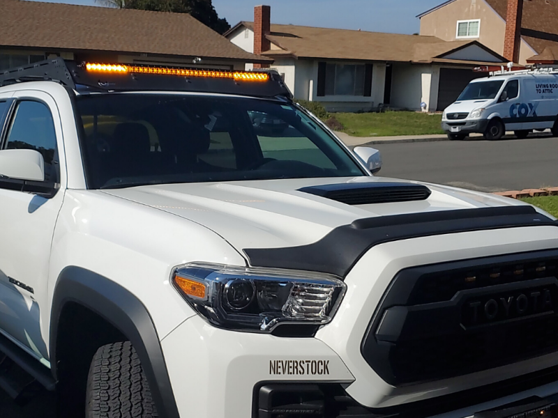 Cali Raised LED Cali Raised 40 Cut-Out Prinsu Roof Rack Slim Led Light Bar Bracket Kit - W/ 42 Inch Slim Led Light CR2674