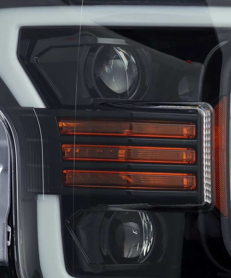 AlphaRex 18-19 Ford F-150 PRO-Series Proj Headlights Plank Style Gloss Blk w/Activ Light/Seq Signal 880188 *Discontinued