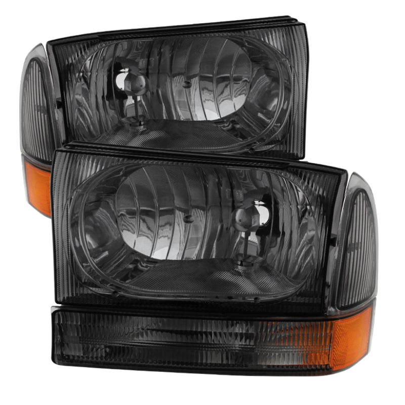SPYDER Xtune Ford F250/350/450 Superduty 99-04 Crystal Headlights w/ Bumper Lights HD-JH-FF25099-AM-SM 9025426