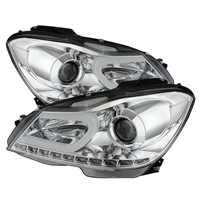 Spyder Mercedes Benz W204 C-Class 12-13 Projector Halogen Model- DRL Chrm PRO-YD-MBW20412-DRL-C 5074256