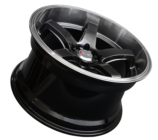 XXR 555 Wheel Chromium Black / Machined Lip 17x8 +35 5x100,5x114.3